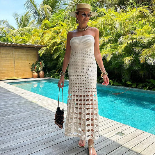 Yara - Fine knitted strapless dress