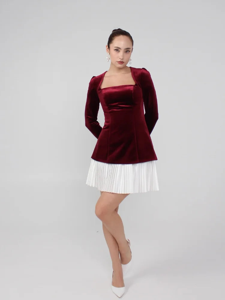 Nimah - Elegant pleated mini dress