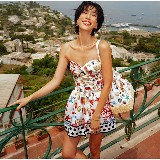 Sina - Elegant strapless mini dress