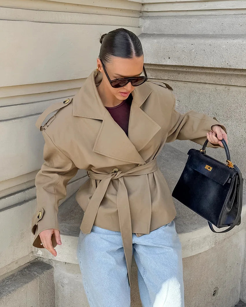 Emma - Cropped trenchcoat