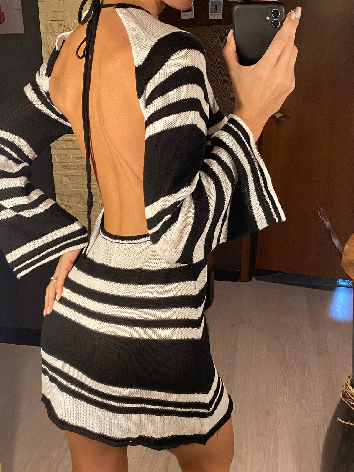 Lyra - Striped mini dress