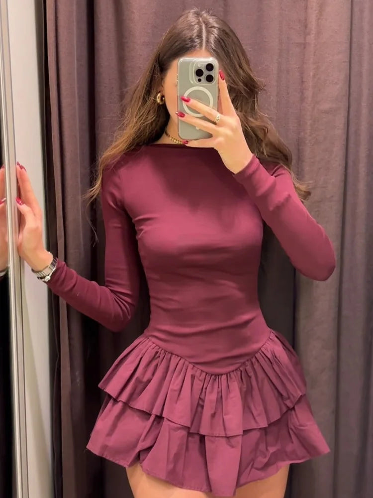 Aubrey - Flattering long sleeved mini dress