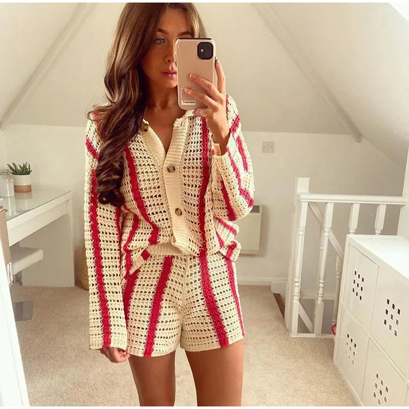 Steffie - Crochet knit two piece set