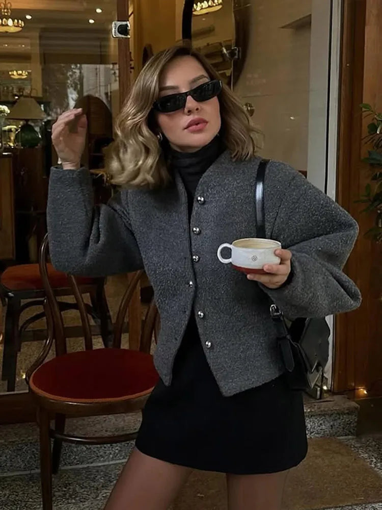 Alina - Elegant wool blend coat