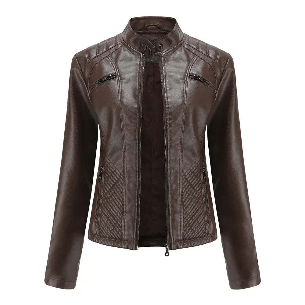 Charlie - Faux leather biker jacket