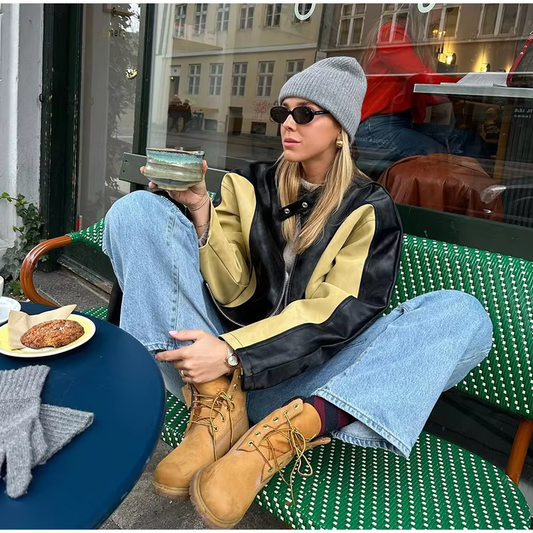 Gabi - Oversized faux leather jacket