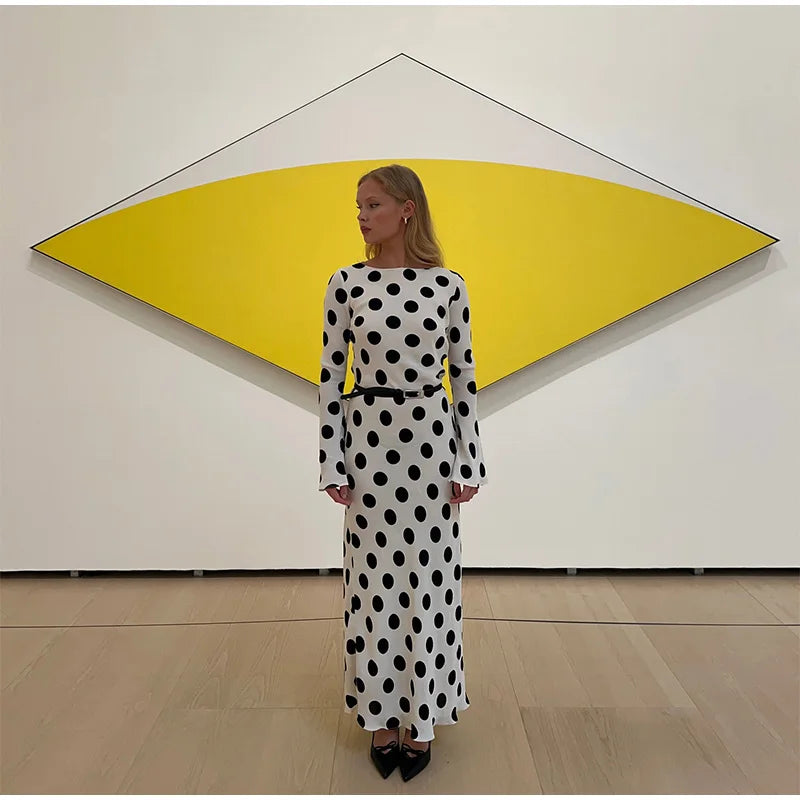 Yasmina - Long polkadot dress