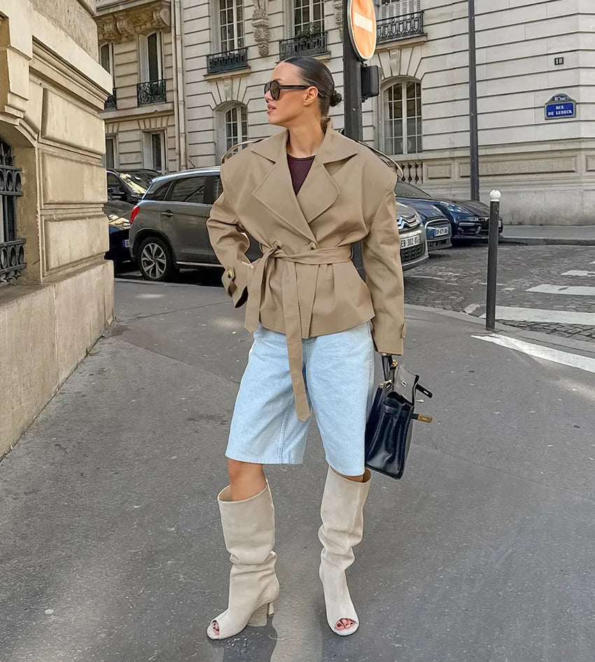 Emma - Cropped trenchcoat