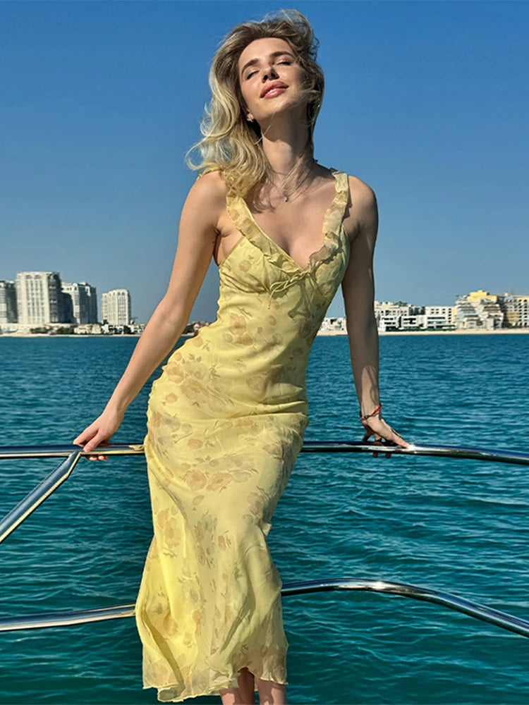 Solene - Flattering satin silk dress