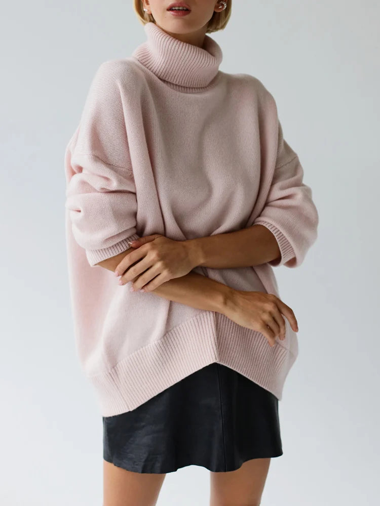 Nora - Knitted high neck sweater