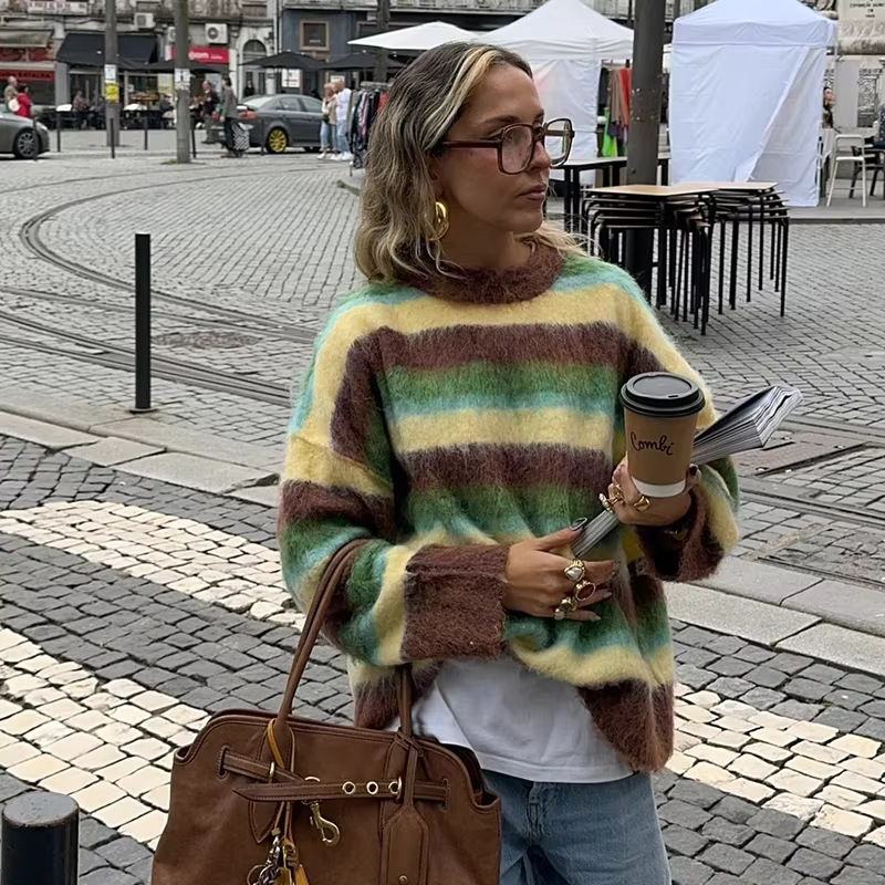 Camilla - Striped mohair blend jumper