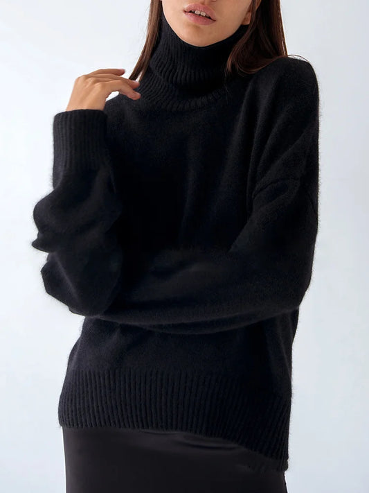 Nora - Knitted high neck sweater