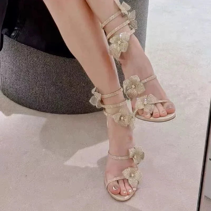 Odette - Sparkling strappy heels