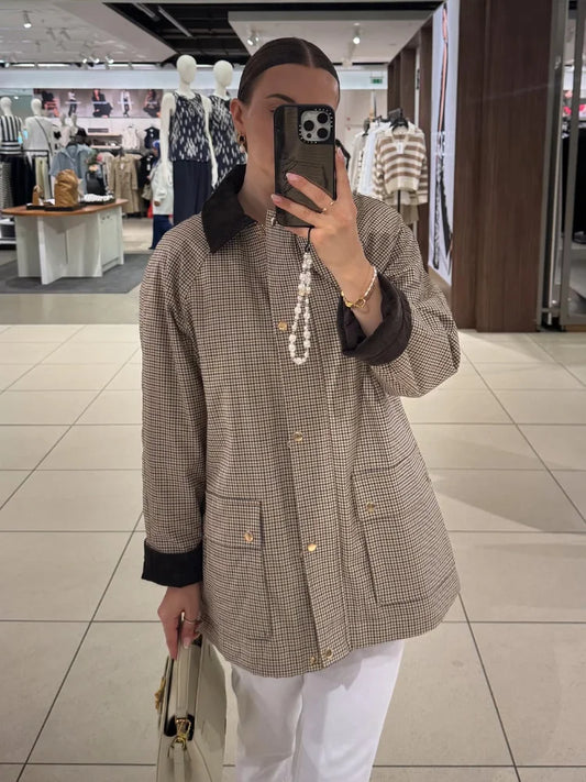 Nellie - Plaid zipper jacket