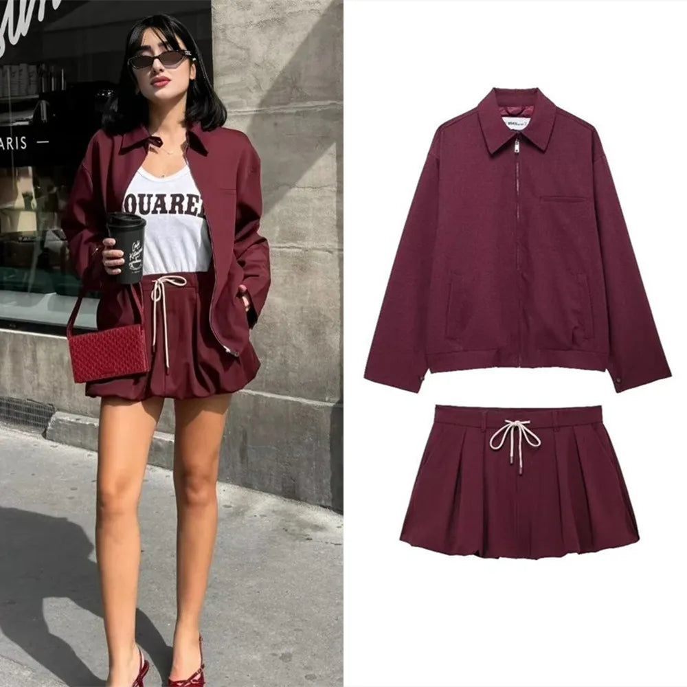 Jacky - Elegant bubble skirt and jacket set