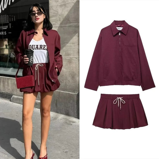 Jacky - Elegant bubble skirt and jacket set