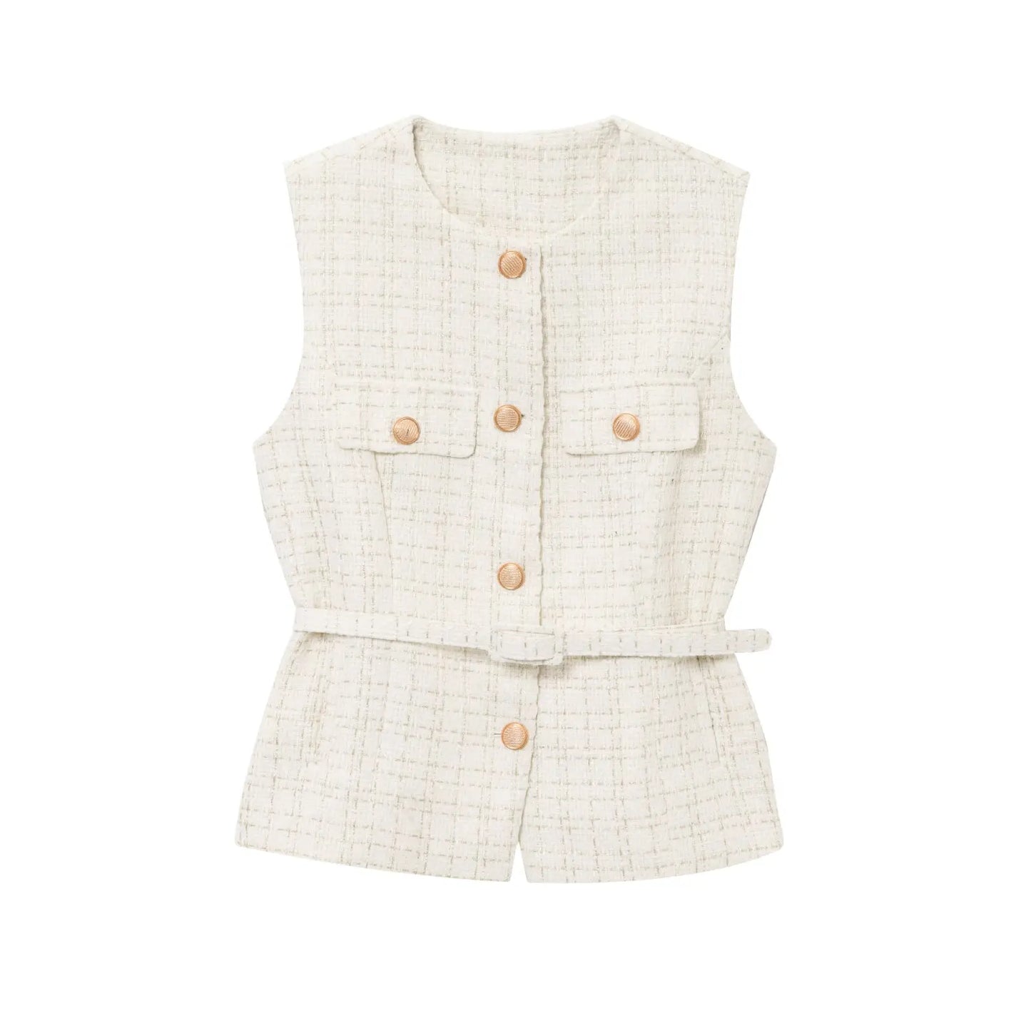 Shannah - Sleeveless tweed vest