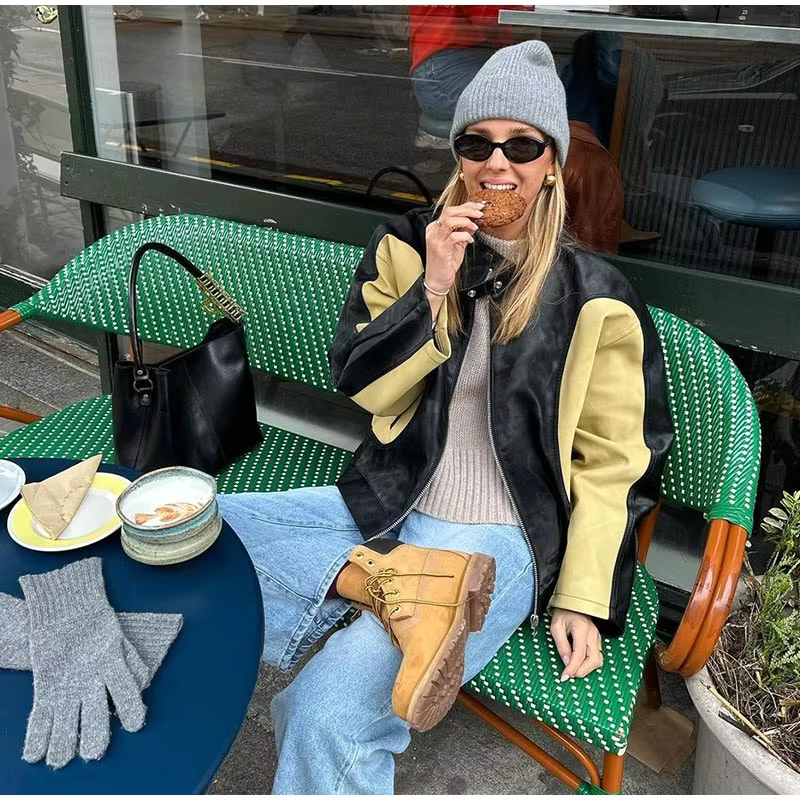 Gabi - Oversized faux leather jacket