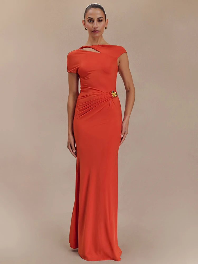 Livia - Figure flattering dress with buckle detail