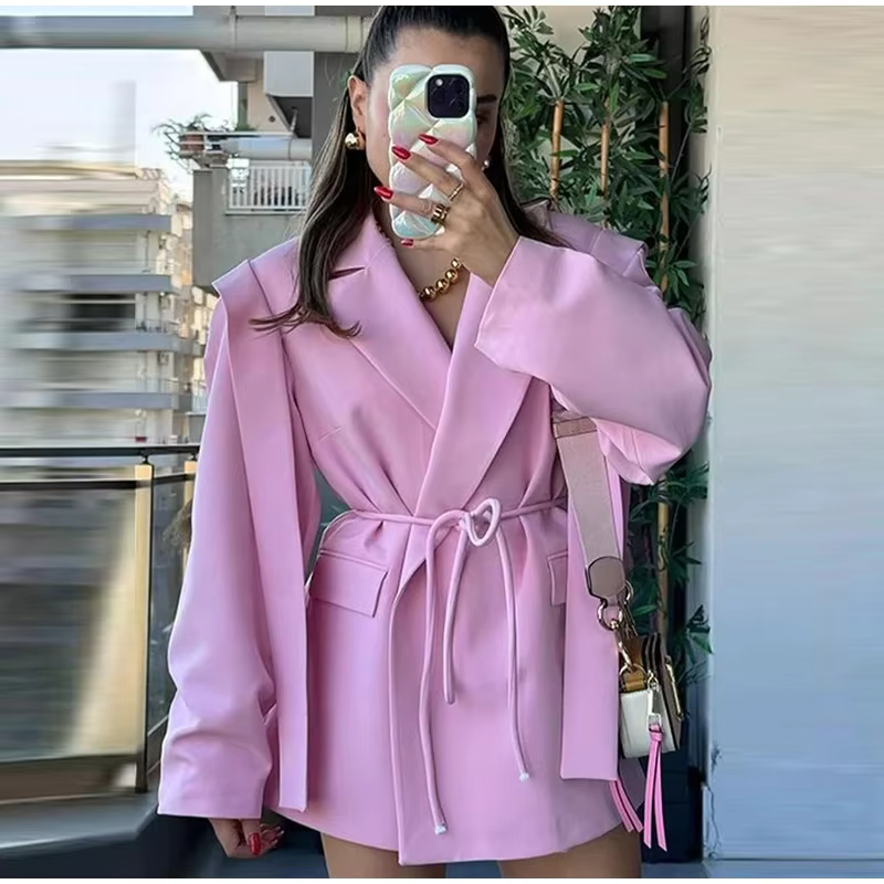 Ellie - Modern blazer jacket with belt