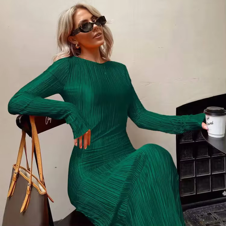 Imelda - Long sleeved midi dress