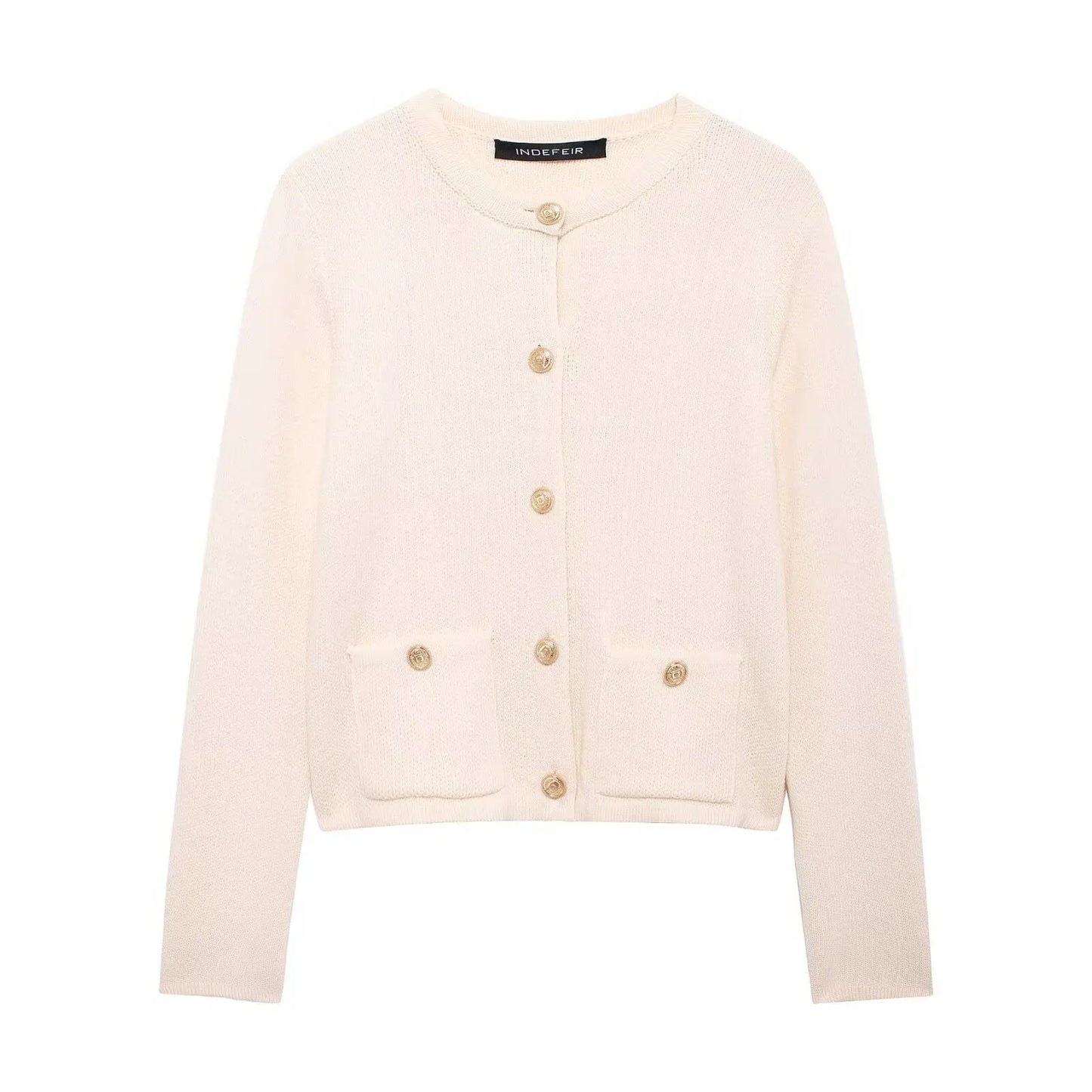 Suzie - Knitted cardigan with gold buttons