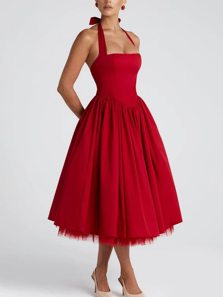 Raven - Flattering halter neck dress