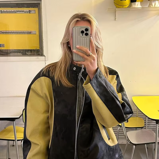 Gabi - Oversized faux leather jacket