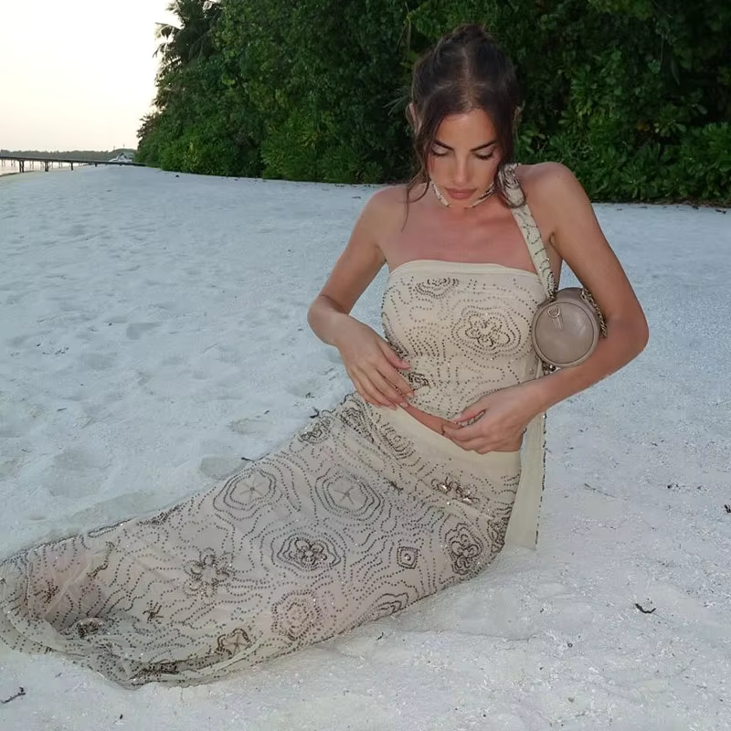 Zarina - Beaded top and skirt set