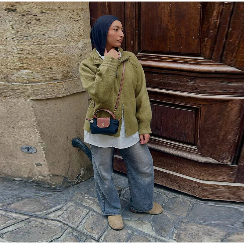 Maelis - Knitted zipper jacket