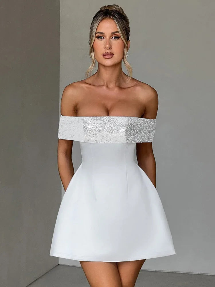 Nadia - Off shoulder mini dress