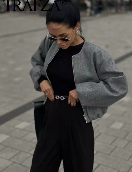 Romilly - Cropped bomber jacket