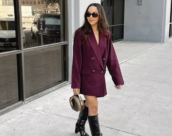 Loua - Burgundy blazer jacket