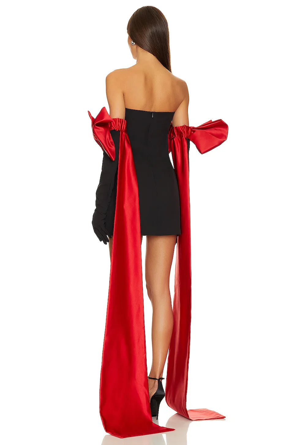 Audrey - Strapless dress with oversized bows