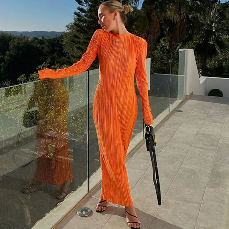Imelda - Long sleeved midi dress