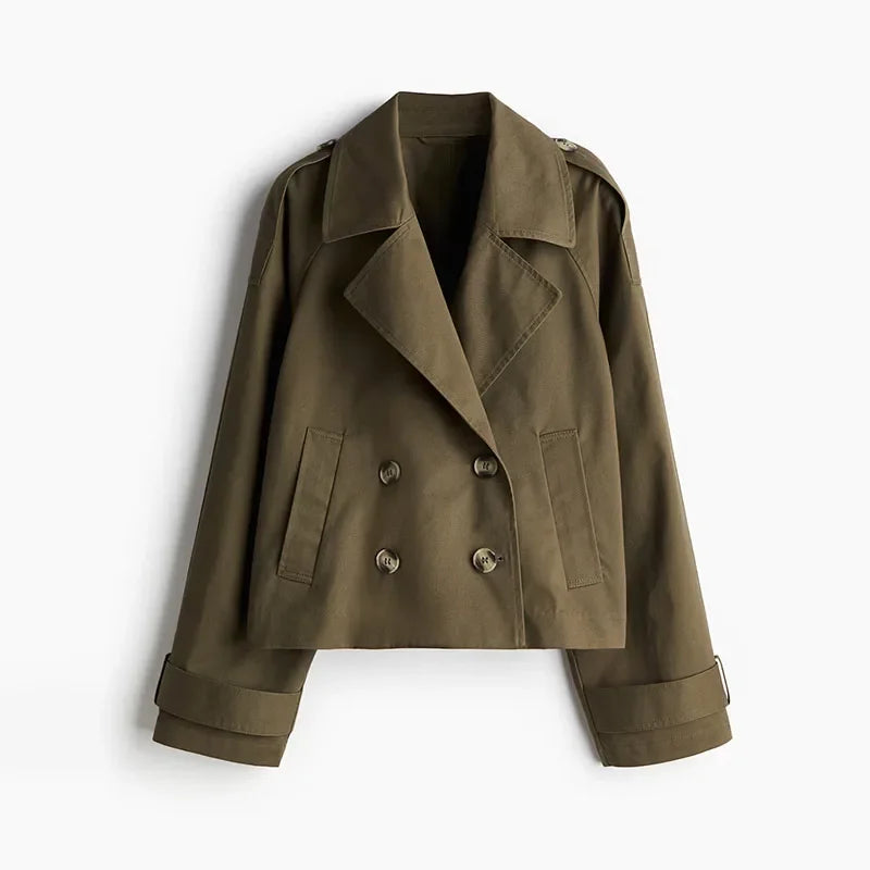 Liza Mae - Cropped trench style coat