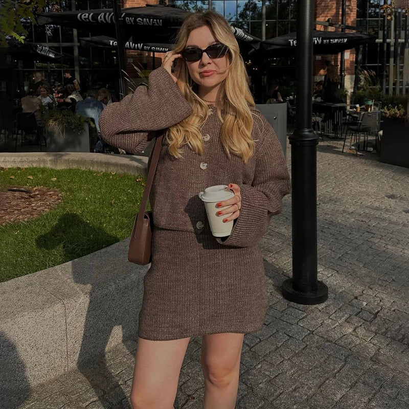 Kelly - Casual knitted two piece set