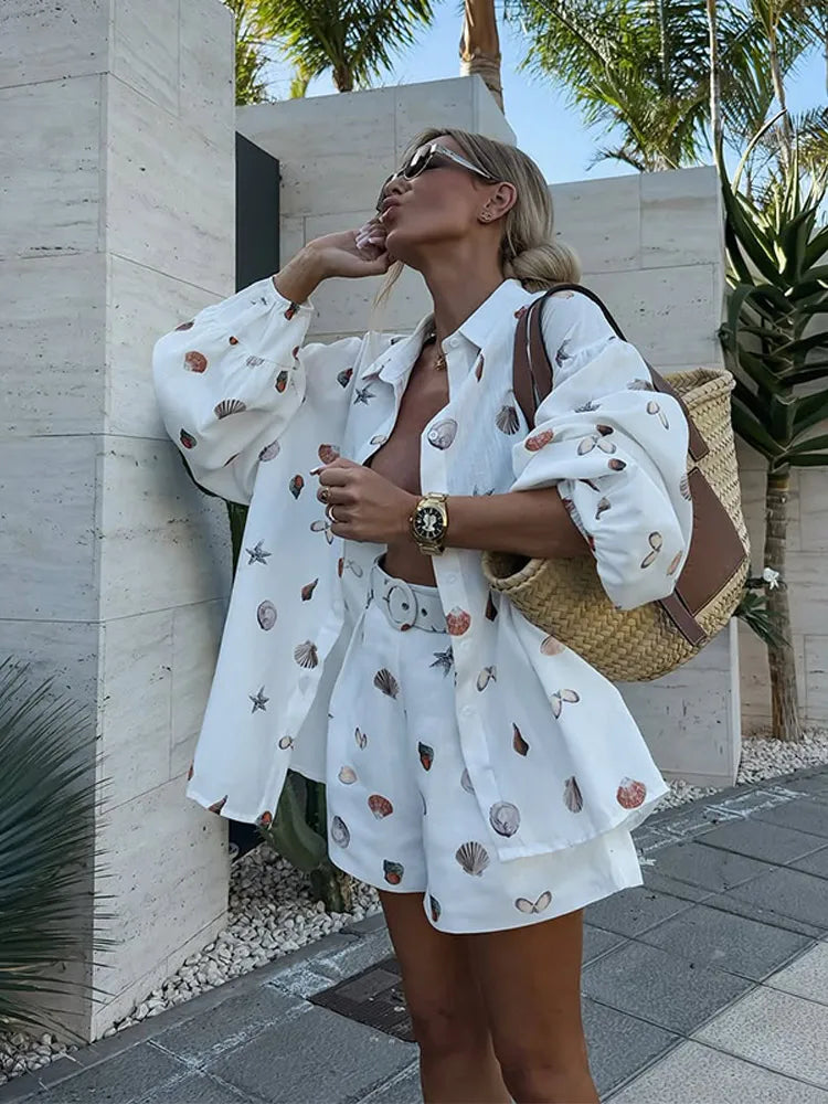 Shelly - Shell print two piece set