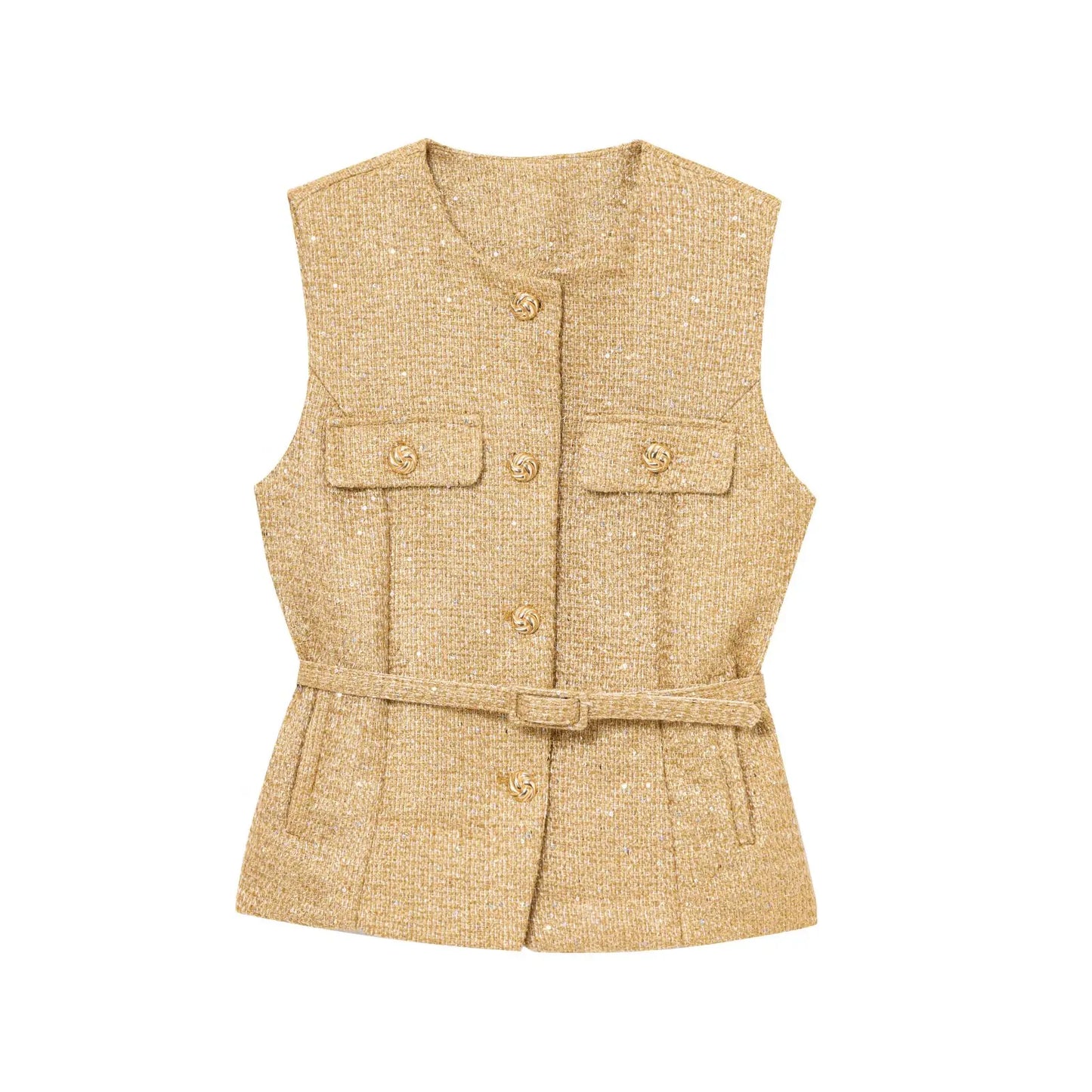 Shannah - Sleeveless tweed vest