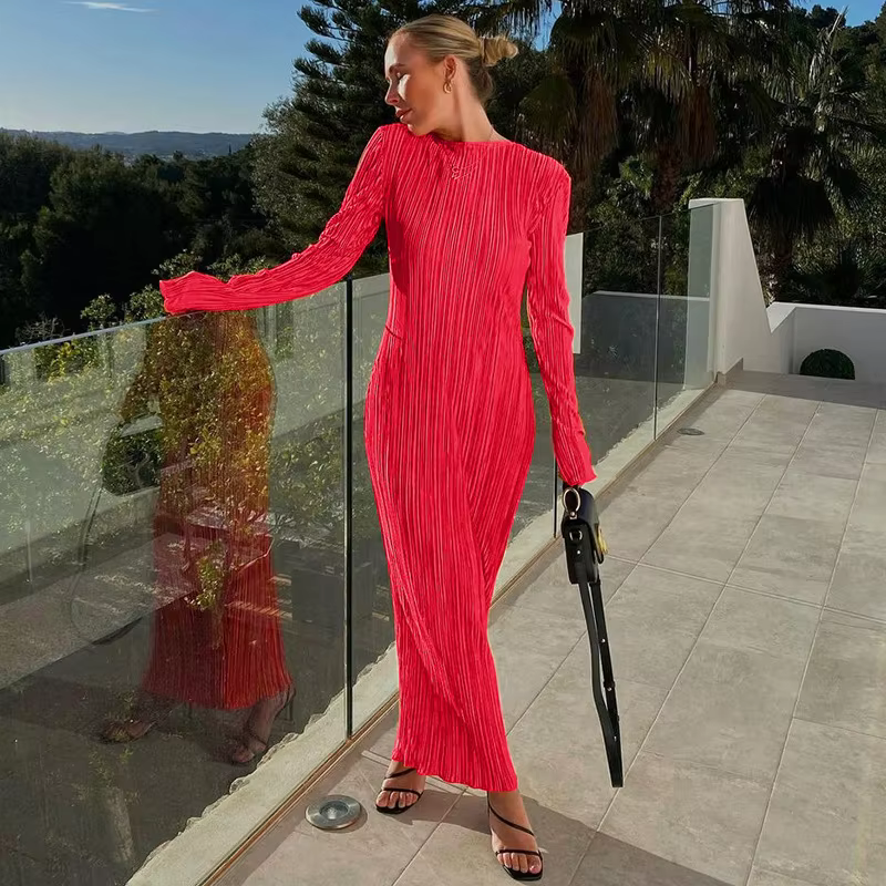 Imelda - Long sleeved midi dress