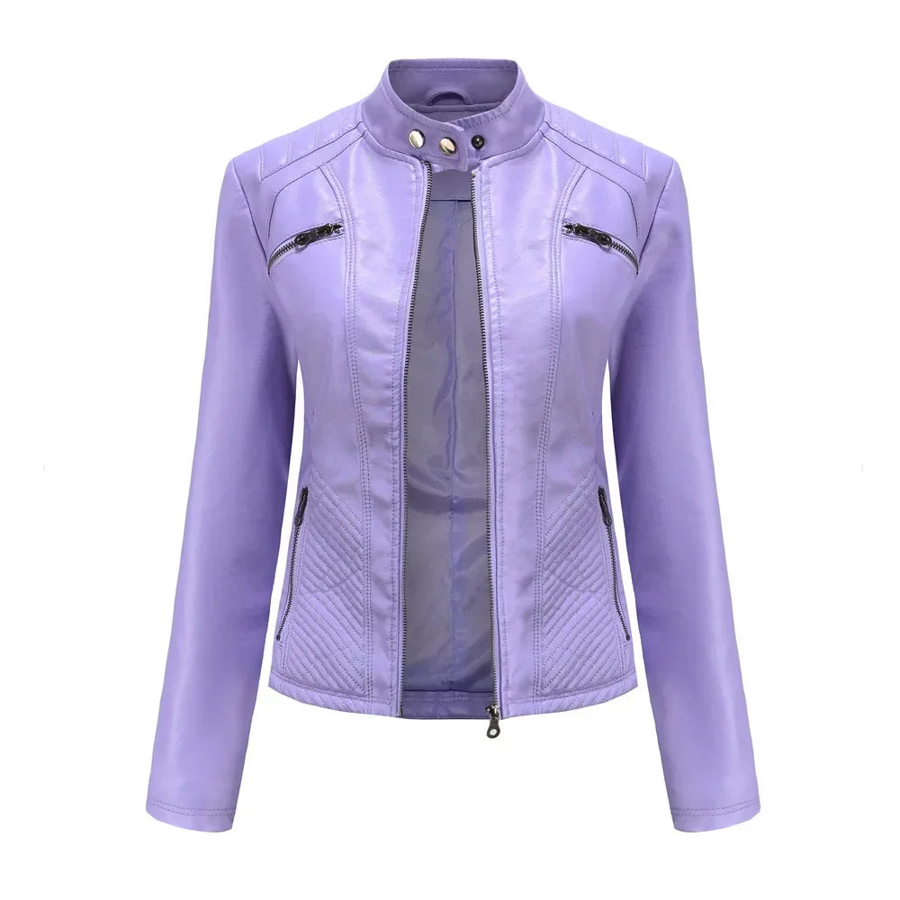 Charlie - Faux leather biker jacket