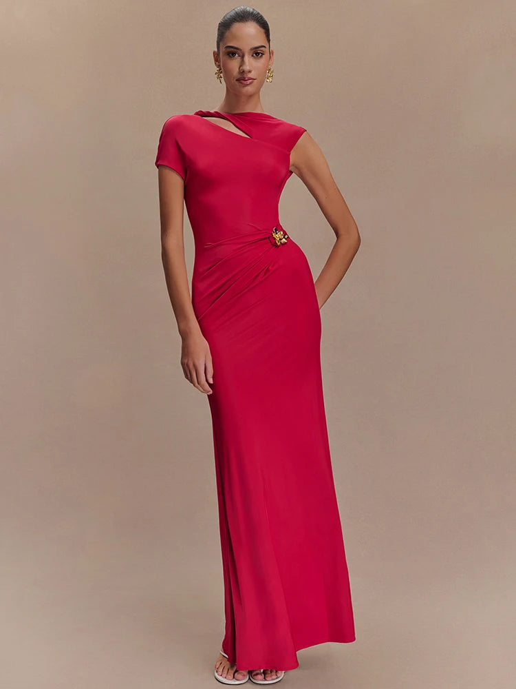 Livia - Figure flattering dress with buckle detail