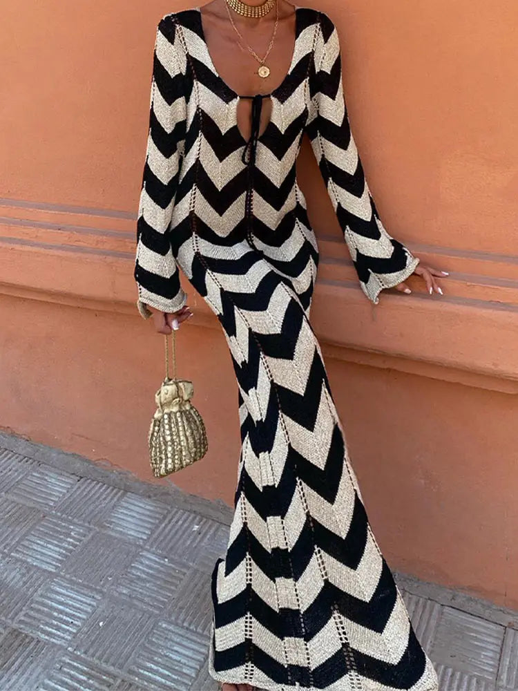 Zoria - Light knitted maxi dress