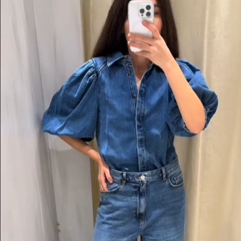 Kayla - Casual denim blouse