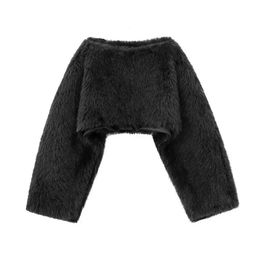 Yves - Faux fur crop top