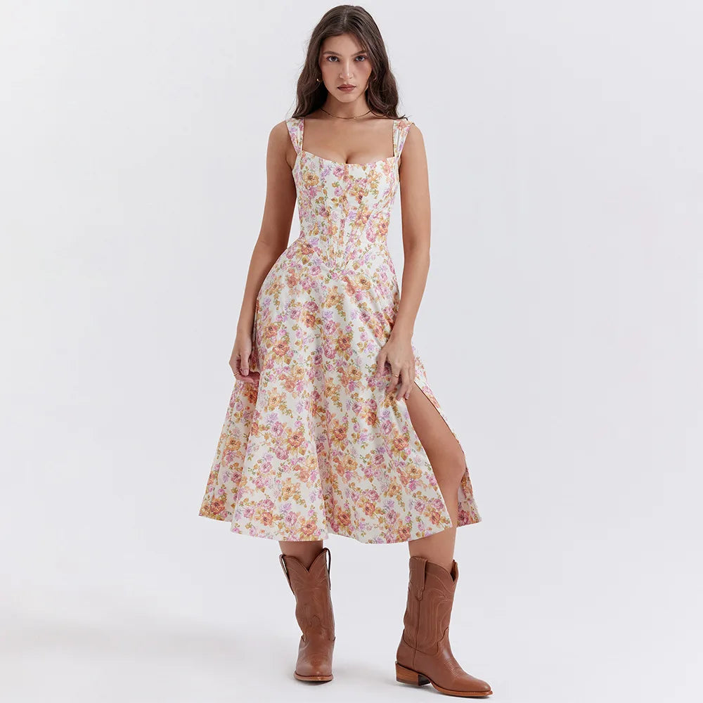 Feliciana - Flattering dress with print