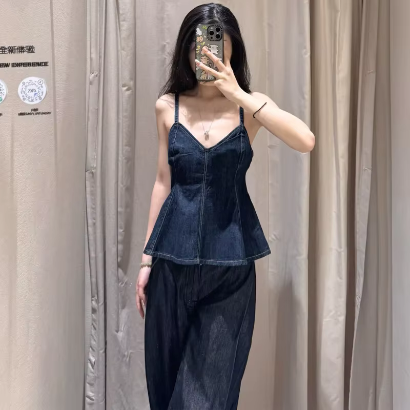 Gianna - Elegant denim top