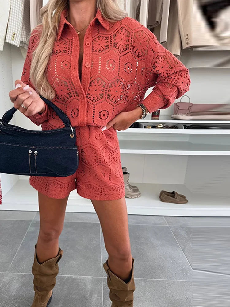 Delphine - French lace two piece set
