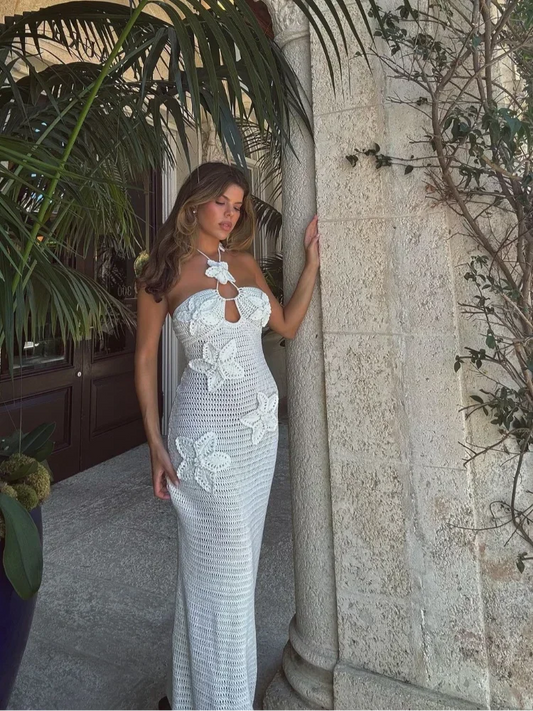 Annae - Elegant crochet maxi dress
