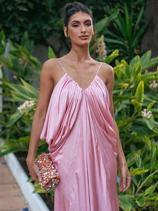 Riley - Draped open back dress